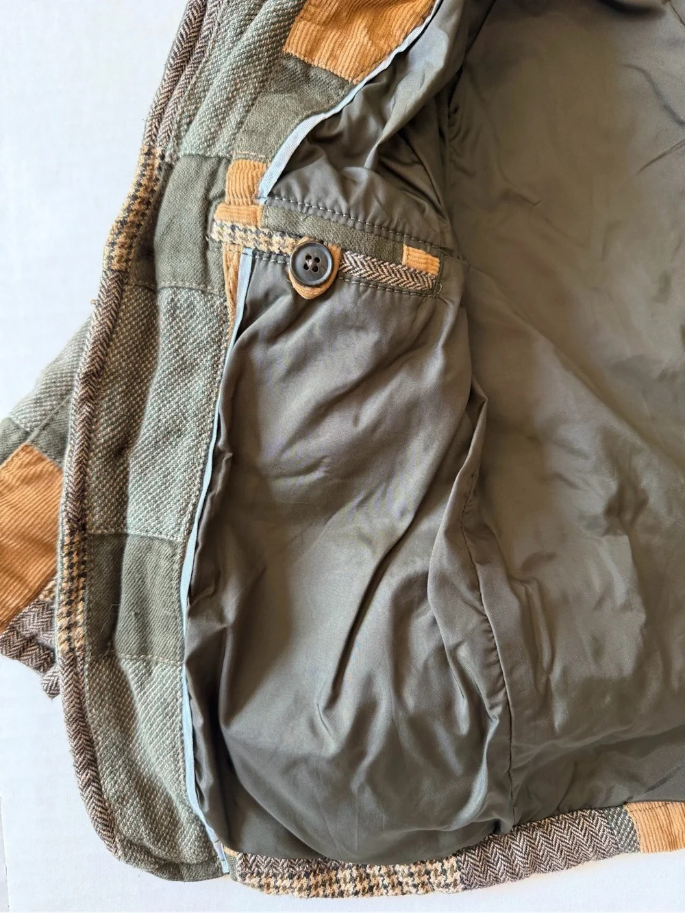 Baby Gap 2007 3T Patchwork Blazer Jacket Corduroy Herringbone Y2K